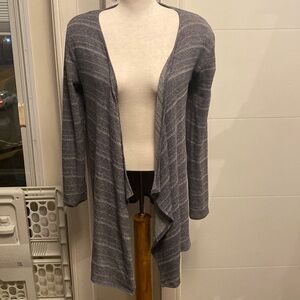 Volcom asymmetrical waterfall open front sweater